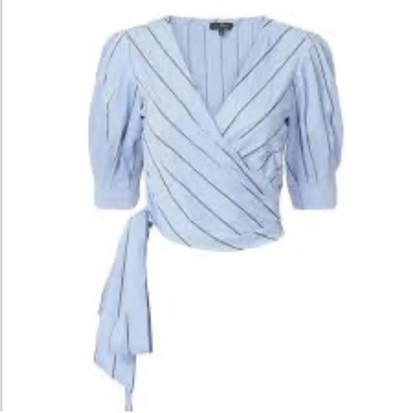 INTERMIX wrap blouse size large - Picture 4 of 9